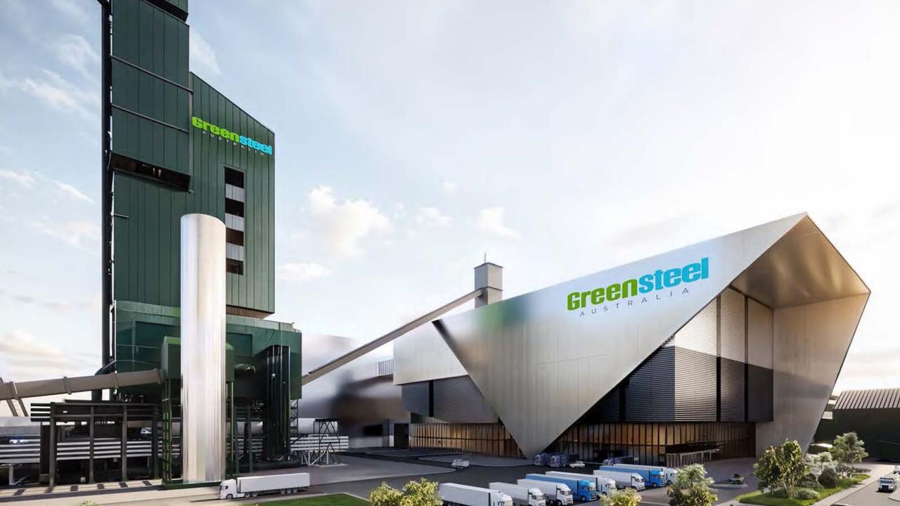 Greensteel Australia released rendered images of its planned steelworks for Whyalla. Picture: Greensteel Australia
