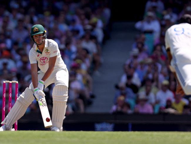 Konstas reveals the onslaught of ramp shots was conceived after his first over. Picture: AFP