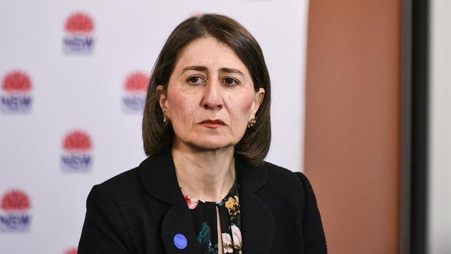 NSW Premier Gladys Berejiklian at a press conference. Picture: NCA NewsWire/Flavio Brancaleone