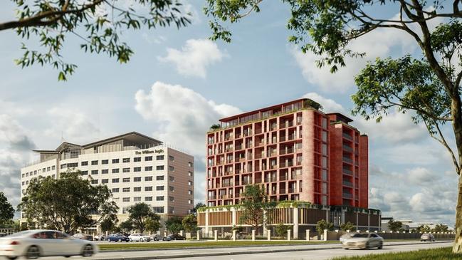 A development application seeks consent for the construction of a 10-storey hotel development located at 155 Governor Macquarie Drive, Warwick Farm. Picture: SJB Architects