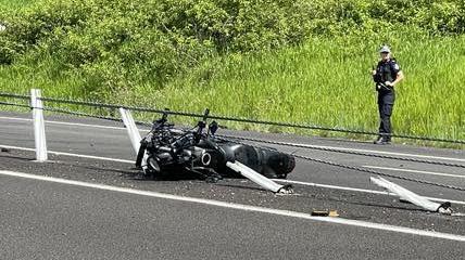 Rider fighting for life after motorbike crash on Old Bruce Highway