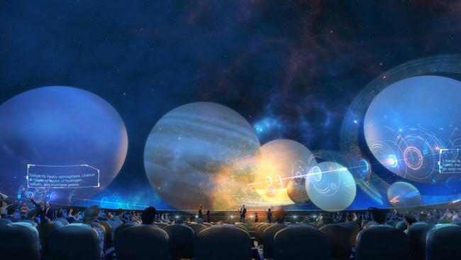 How an artist sees the planetarium at the new Powerhouse museum to be built in Parramatta.