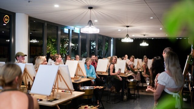 Sunshine Coast residents are brushing up on their painting skills while sipping on their favourite beverage with the opening of Mooloolaba’s first Sip and Paint studio.