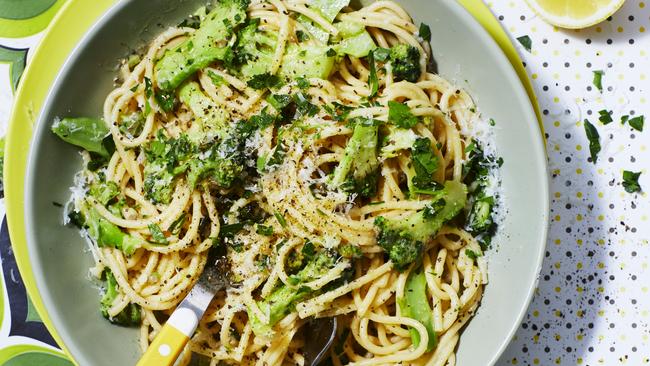 Alice Zaslavsky’ s cacio e pepe verde. Picture: Guy Bailey