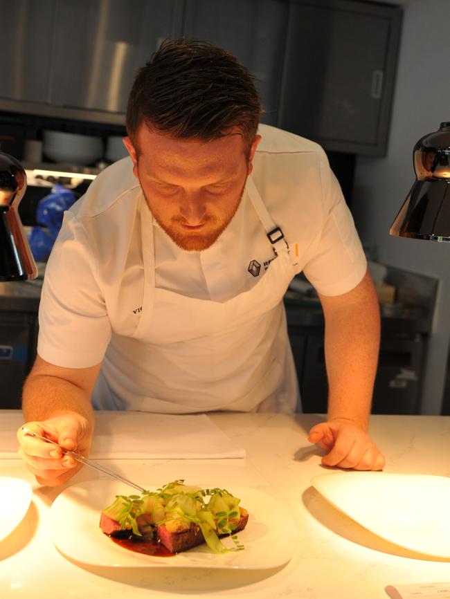 Quoi Dining head chef and director Joshua Mason at work.