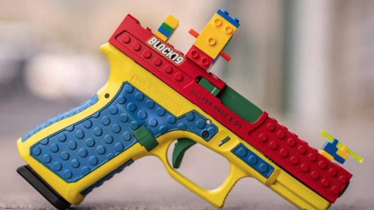 The Block19 allowed owners to build lego pieces on to their gun. Picture: Culper Precision