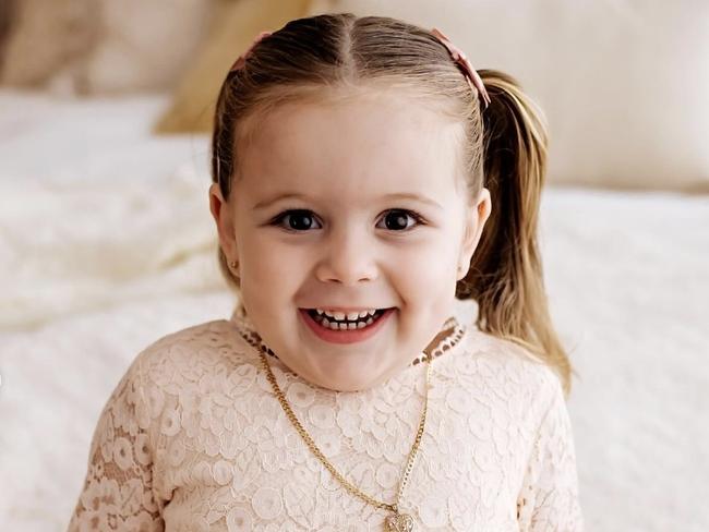 Sophia, 3, was allegedly stabbed outside her Moore Park Beach home on Monday.
