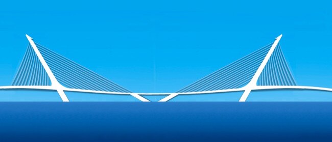 Concept images of how a new bridge could look at Forster. Pic Rob Jeffress
