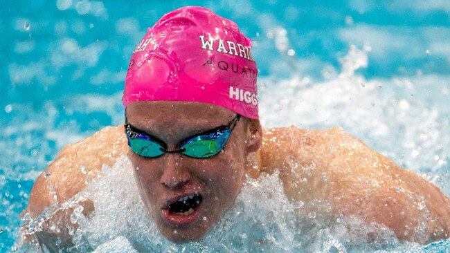 Rising swimming star Sam Higgs.