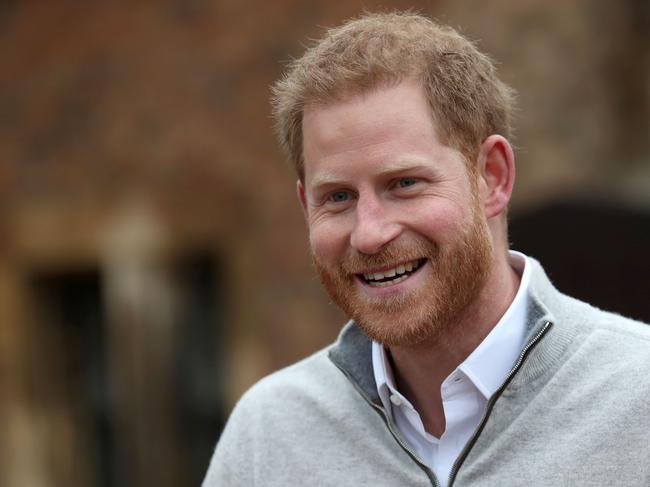 Prince Harry was overjoyed when he spoke to the media after the birth of his son. Picture: AFP