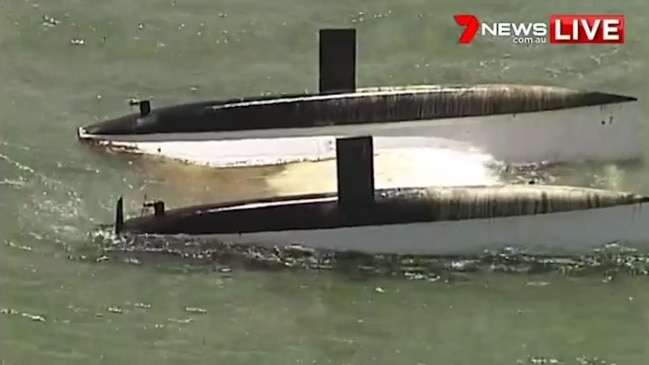 Ghost boat found floating off North Stradbroke Island (7 News)