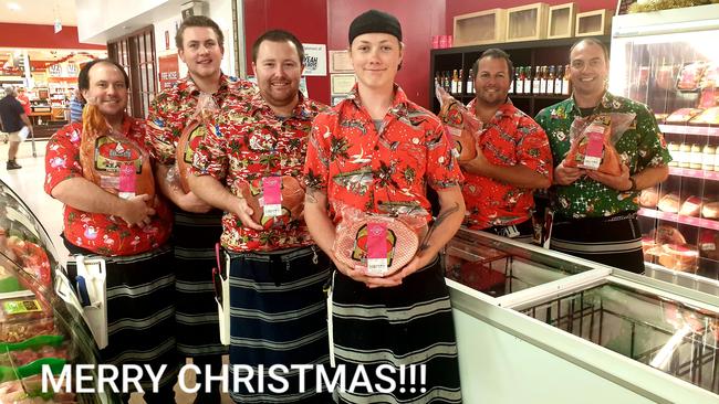 Grafton Mall Butchery staff get into the Christmas spirit