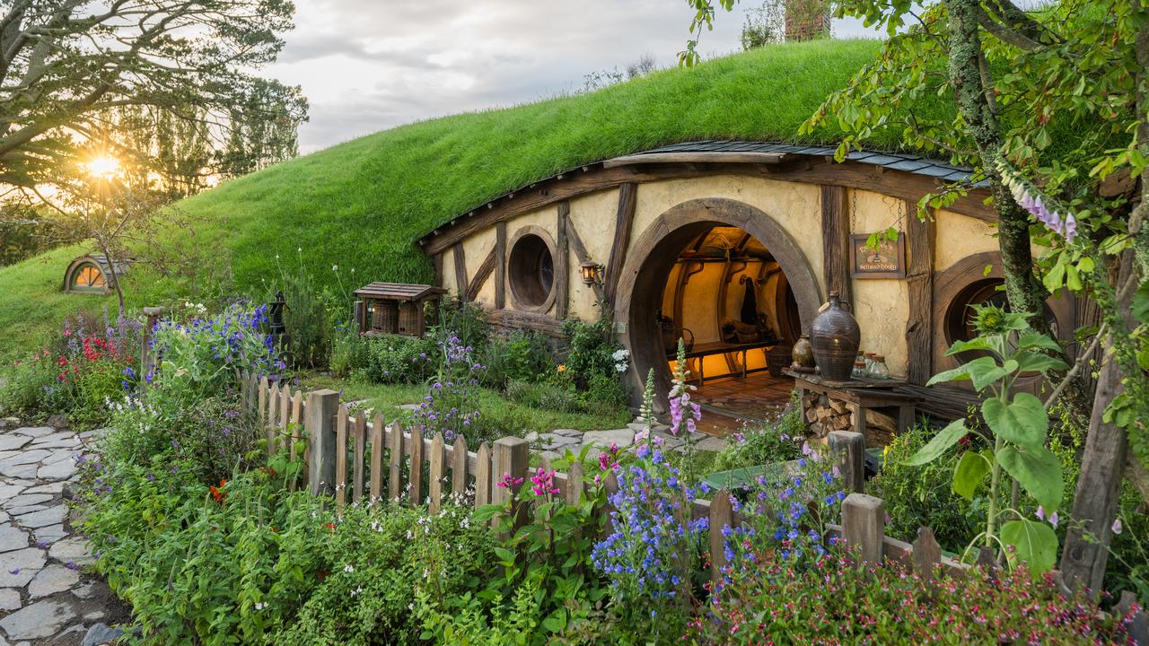 Guests will be able to enter a Hobbit hole at the Hobbiton Movie Set in New Zealand for the first time on Friday. Picture: Hobbiton Movie Set
