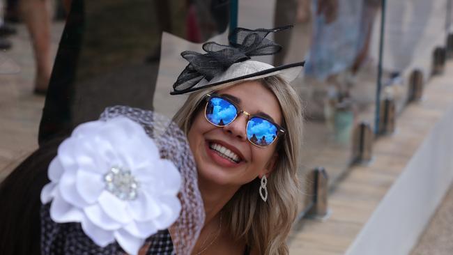 Having a ball at The Great Northern Darwin Cup at Fannie Bay Turf Club is Olga Oiara. Picture: Glenn Campbell