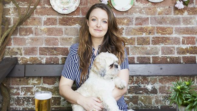 Good Dog author Kate Leaver with her dog Bert. Picture: Supplied