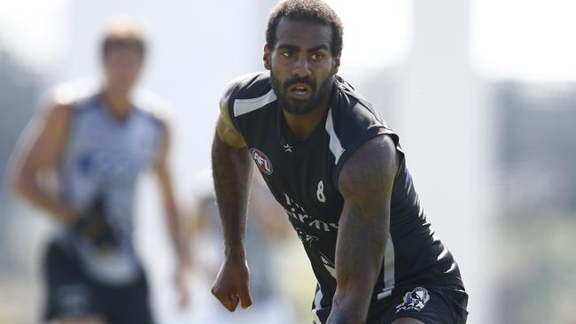 Heritier Lumumba at Collingwood training. Picture: Michael Klein