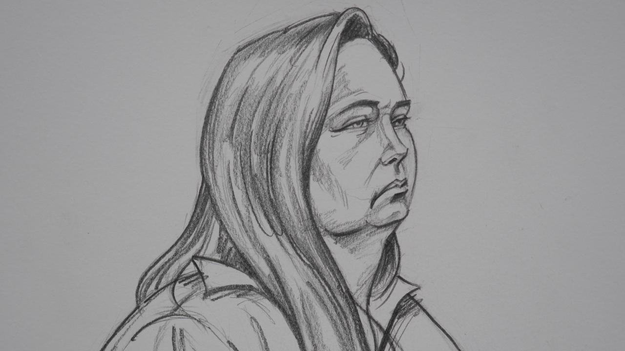 A court sketch of Ms Patterson. Picture: NewsWire / Paul Tyquin