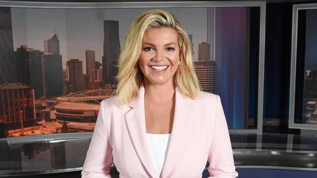 Rebecca Maddern has joined the Channel 7 news team. Rebecca Maddern on set. Picture: Josie Hayden