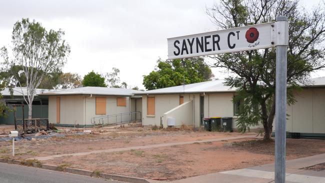 The scene in Sayner Court, Port Pirie West. Picture: Dean Martin