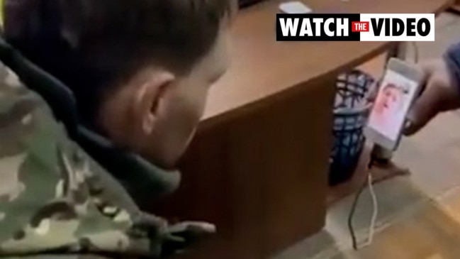 Captured Russian soldier sobs on phone to his mum