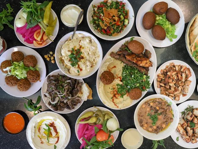 Some of the Lebanese food on offer at Jasmins include falafel, kebe and shawarma. Picture: Jenifer Jagielski