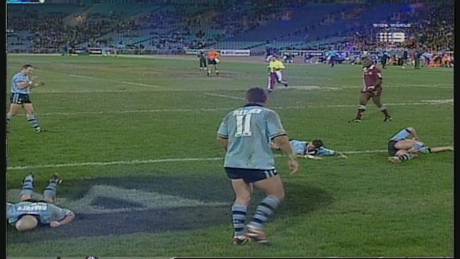 Lockyer recalled the pain the celebration caused him. Picture courtesy: Channel Nine