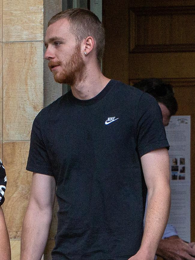 Jack Hayward leaving the Adelaide Magistrates Court after an earlier appearance. Picture NCA NewsWire/Emma Brasier