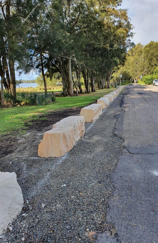 These limestone blocks have sparked controversy among locals of the Central Coast. Picture: Facebook