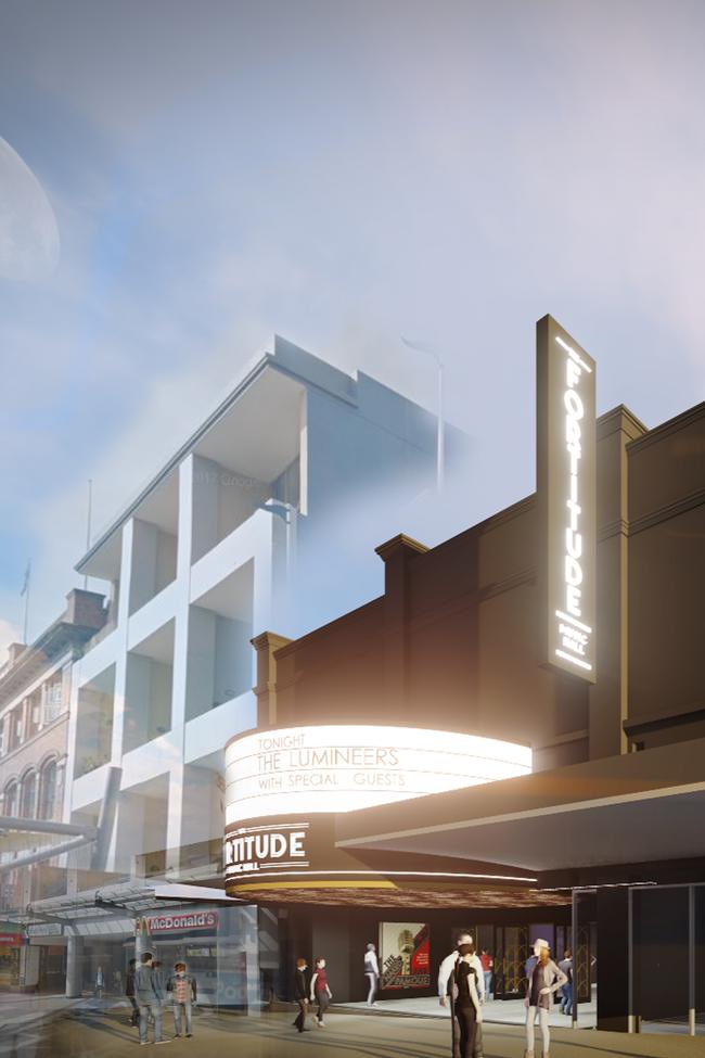 An artist’s impression of the forthcoming Fortitude Music Hall in Brunswick Street Mall