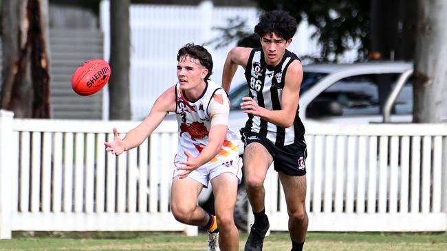 Noosa player Jed Bullman has been among his team’s best – pictured here against Sherwood. Picture, John Gass