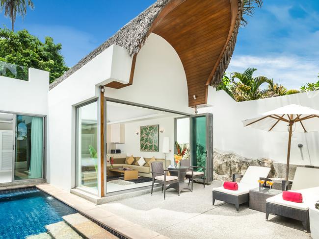 12. Beach RepublicThe secluded villas of Beach Republic resort grace the northern end of Lamai Beach, just 30 minutes drive from Koh Samui International Airport. The red sun lounges and umbrellas resemble a Mediterranean beach club, and the resort stands apart from other resorts with a hip oceanfront atmosphere and vibe all of its own.Book here