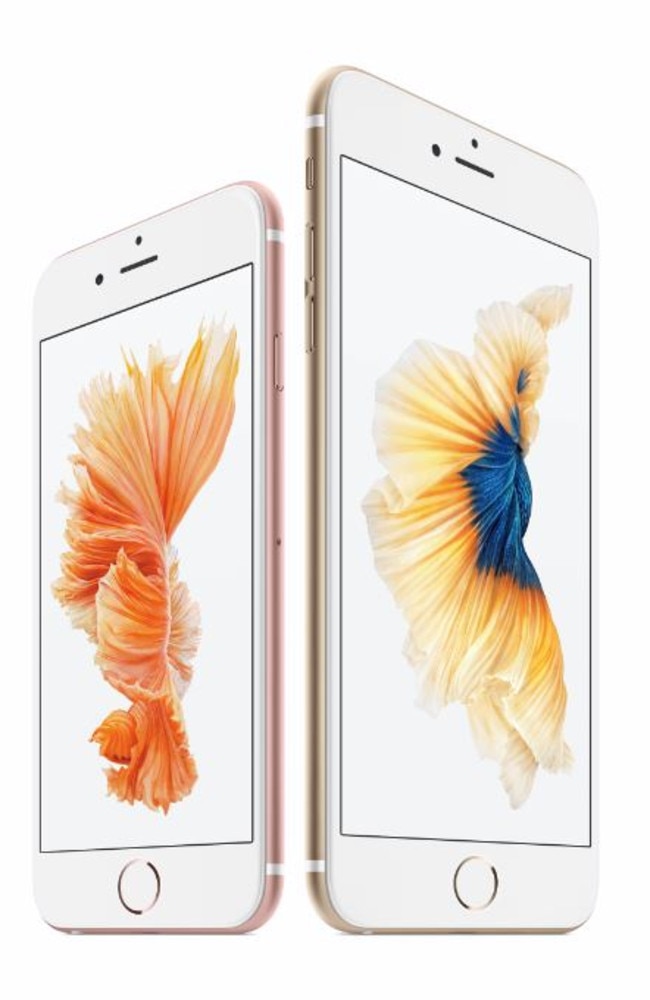 New features ... The iPhone 6S and the iPhone 6 Plus. Picture: Apple