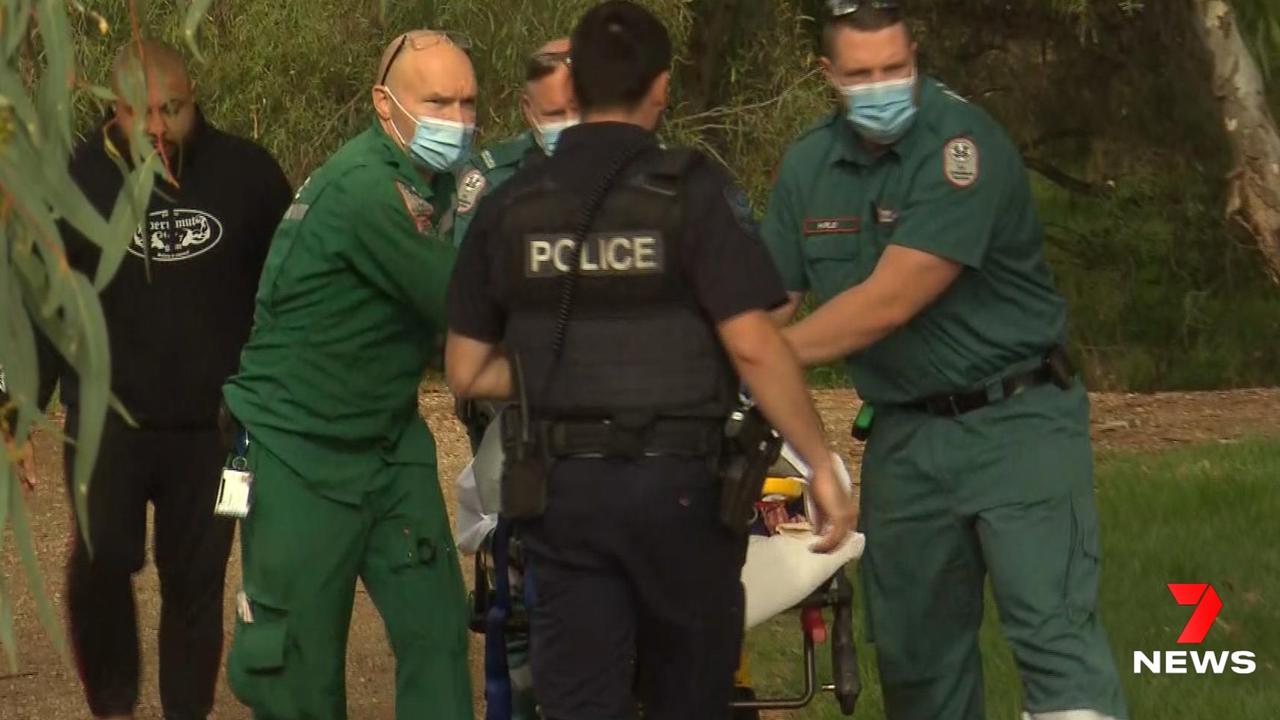 Paramedics rushed to the scene at Paralowie about 9am to reports of a child drowning in a creek bed.