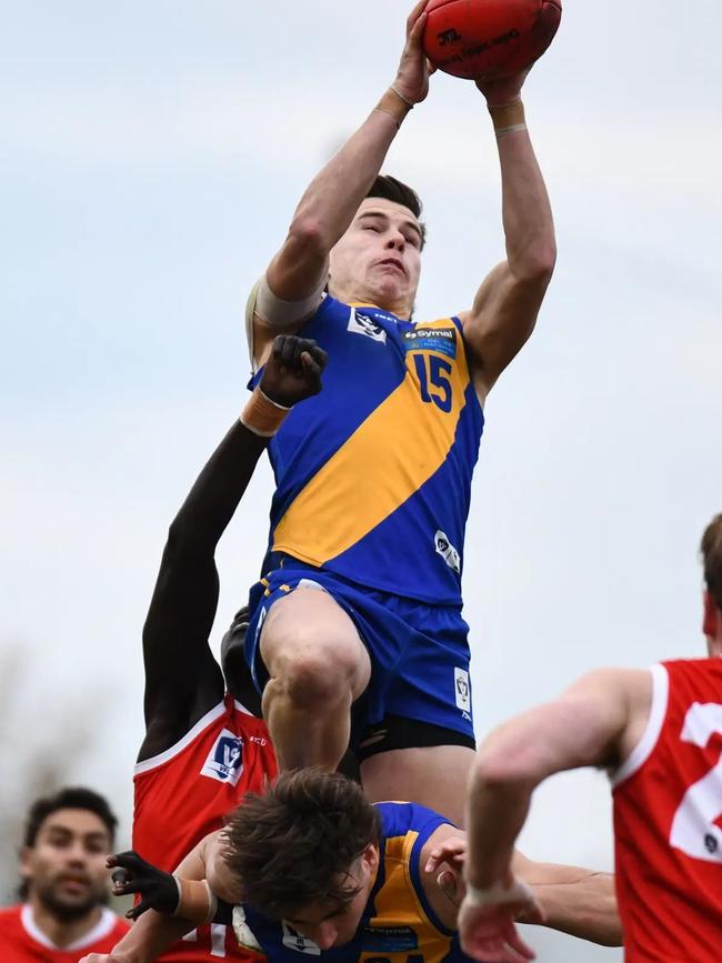 Corey Preston flew for this hanger against the Northern Bullants. Photo: NSW Sports.