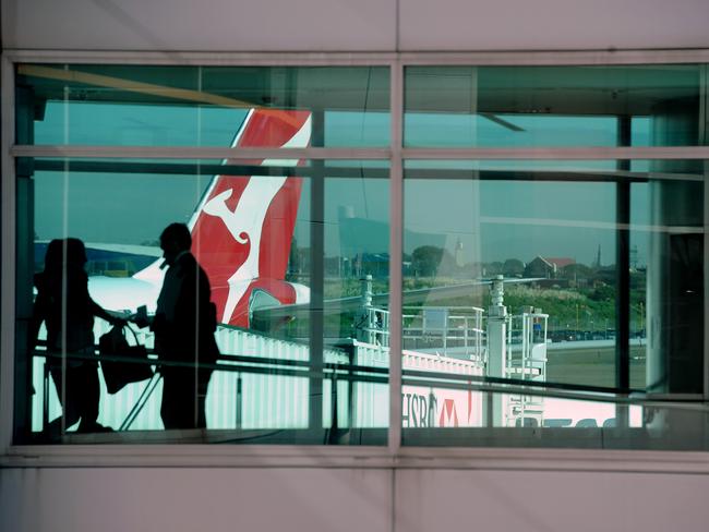 Qantas aircraft seen at Sydney International Airport, Sydney, Friday, April 7, 2017. (AAP Image/Joel Carrett) NO ARCHIVING