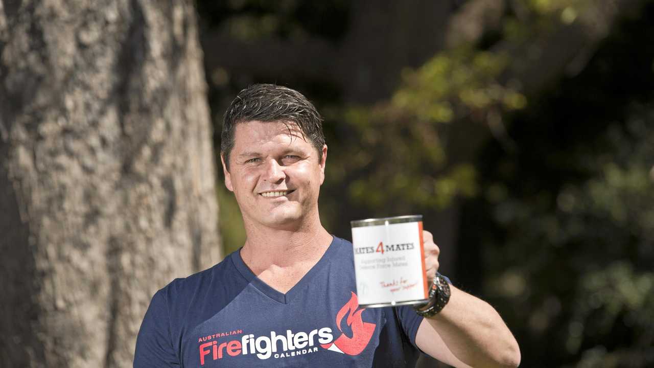 AMBASSADOR: The inaugural Mates4Mates Australia's Greatest Mate, Toowoomba firefighter Justin Bygrave, is behind the initiative. Picture: Kevin Farmer