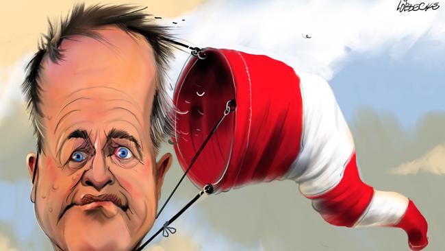 Vandal in the wind: Have a Captain Cook at Bill Shorten’s backflip on statues. Illustration: Eric Lobbecke