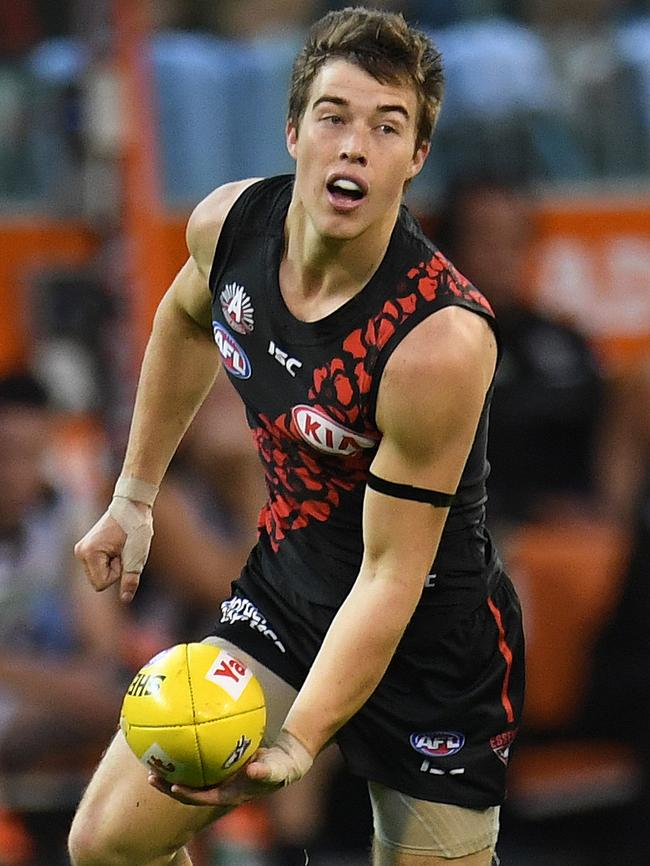 Zach Merrett in action for Essendon.