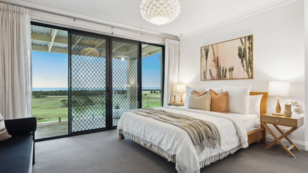 The home has five bedrooms – the master of which has some of the best views. Picture: realestate.com.au