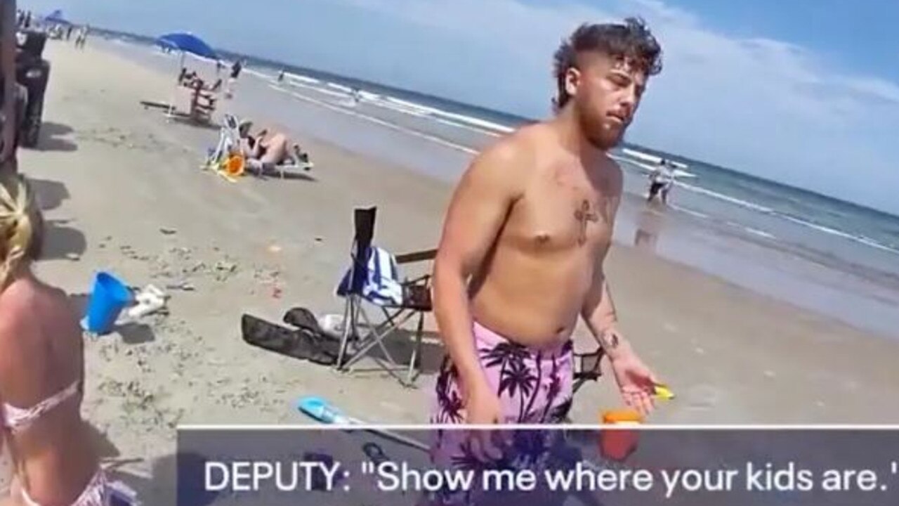 Stephens was seen in body camera footage getting free from the police and running away, before he quickly face-planted in the sand and knocked himself out.