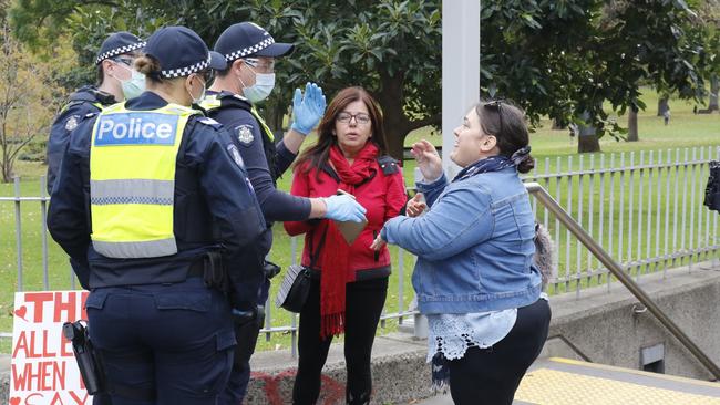 Lockdown protestors clashed with police in Melbourne over the weekend. Picture: Matrix Media Group