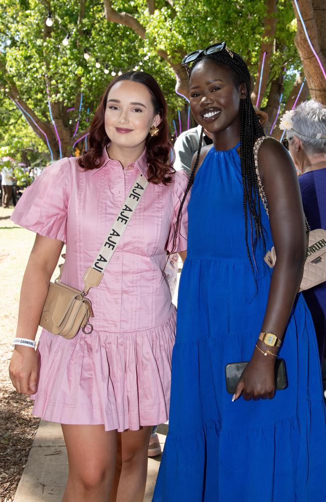 Bonnie Atkinson (left) and Adaw Magok, Toowoomba Carnival of Flowers Festival of Food and Wine, Saturday, September 14th, 2024. Picture: Bev Lacey