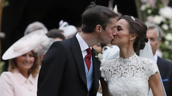 Pippa Middleton and James Matthews on their wedding day. Picture: AP