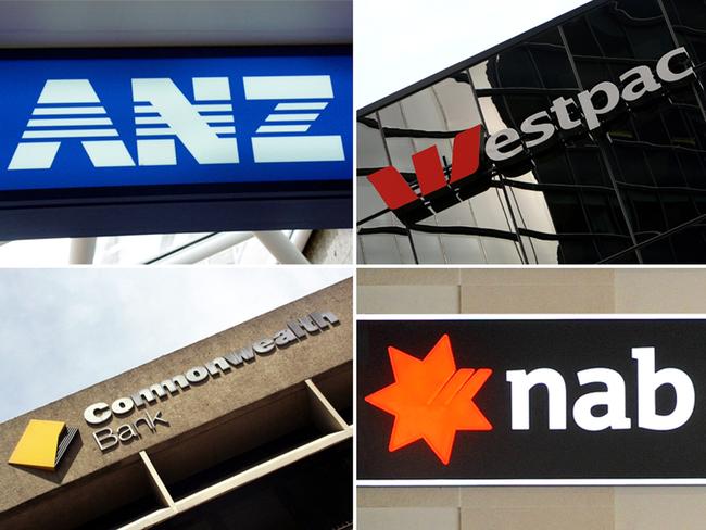 Composite image of Australia's 'big four' banks ANZ, Westpac, the Commonwealth Bank and the National Australia Bank. (AAP Image)