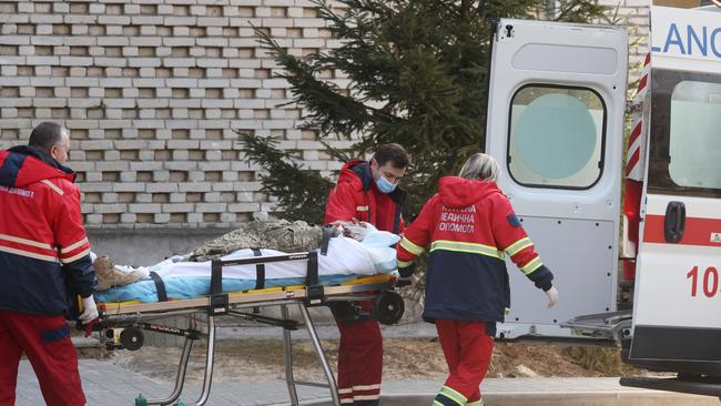 Early this morning, a series of Russian missiles struck the International Center for Peacekeeping and Security at the nearby Yavoriv military complex. Picture: Dan Kitwood/Getty Images