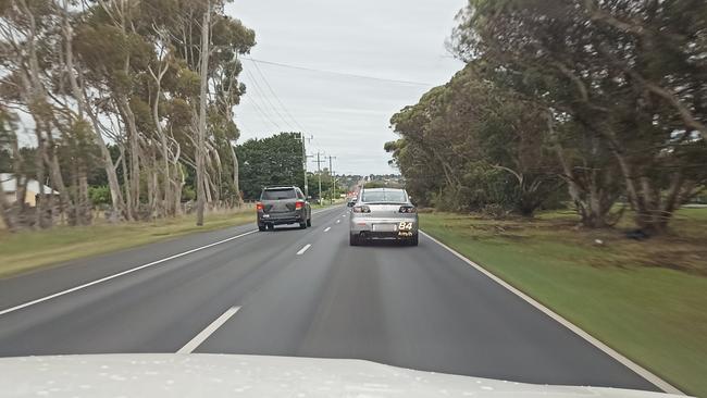 Geelong police busted this driver not keeping left unless overtaking.