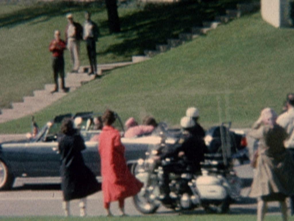 Jackie Kennedy cradles her husband seconds after he was fatally shot in Dallas. Picture: AP