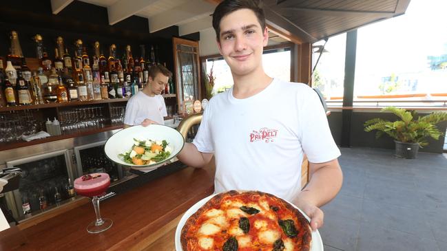 Mr PP's Deli and Rooftop serves drinks and nibbles overlooking Southport CBD. Picture: Mike Batterham