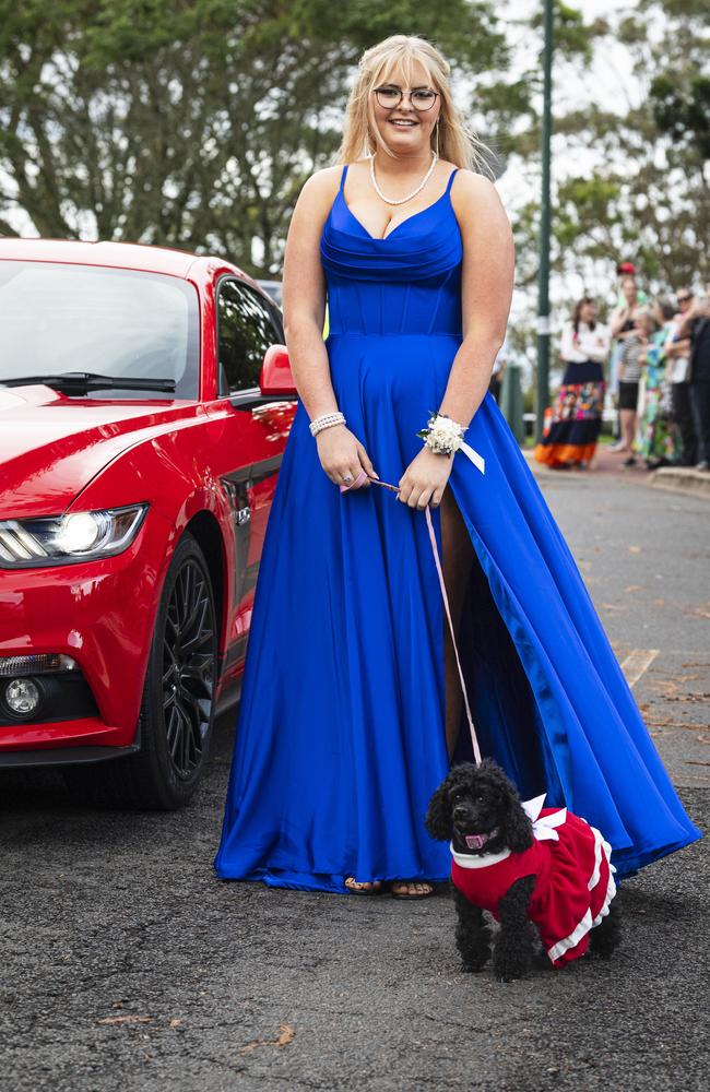 Graduate Georgia Ryan with Ruby at Toowoomba Christian College formal at Picnic Point, Friday, November 29, 2024. Picture: Kevin Farmer