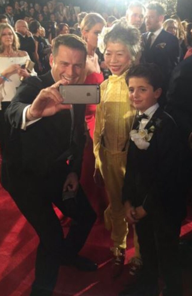 Karl Stefanovic, Lee Lin Chin and guest arrive at the 58th annual TV Week Logie Awards. Picture: willziz/Twitter